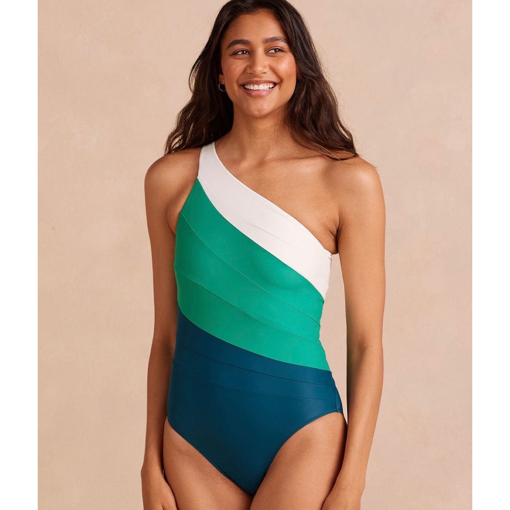 Summersalt The Long Torso Sidestroke One Shoulder One Piece Swimsuit Sz 10L NWT